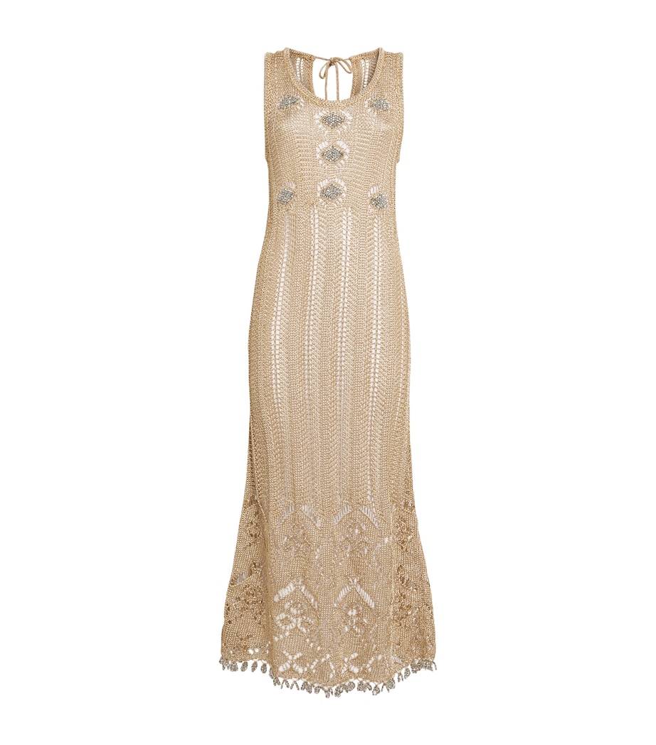 Rabanne Gold Crochet Embellished Maxi Dress | Harrods MU Rabanne Gold Crochet Embellished Maxi Dress | Harrods MU