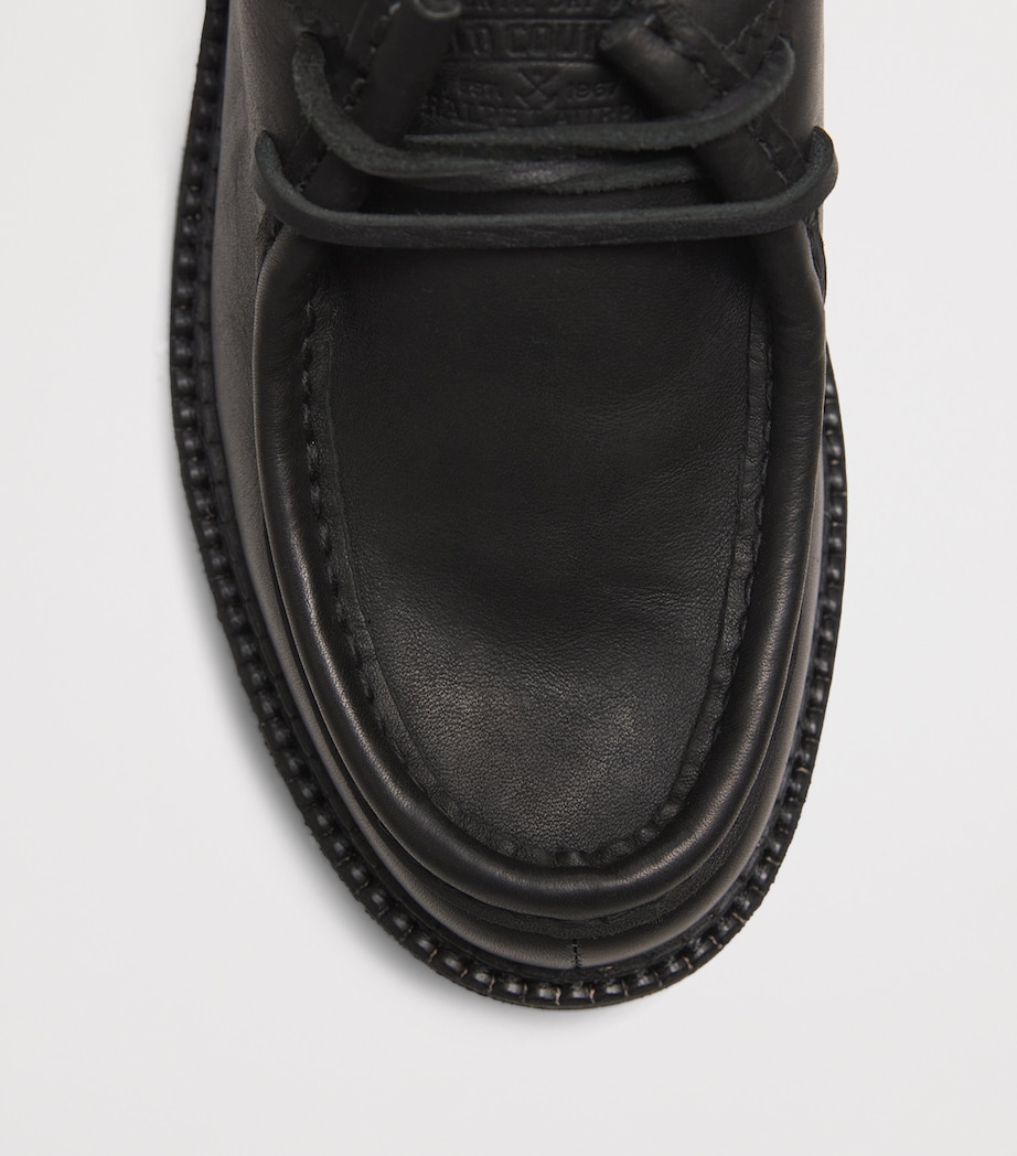 Oiled Leather Moc-Toe Jett Shoes 001 BLACK Image 5