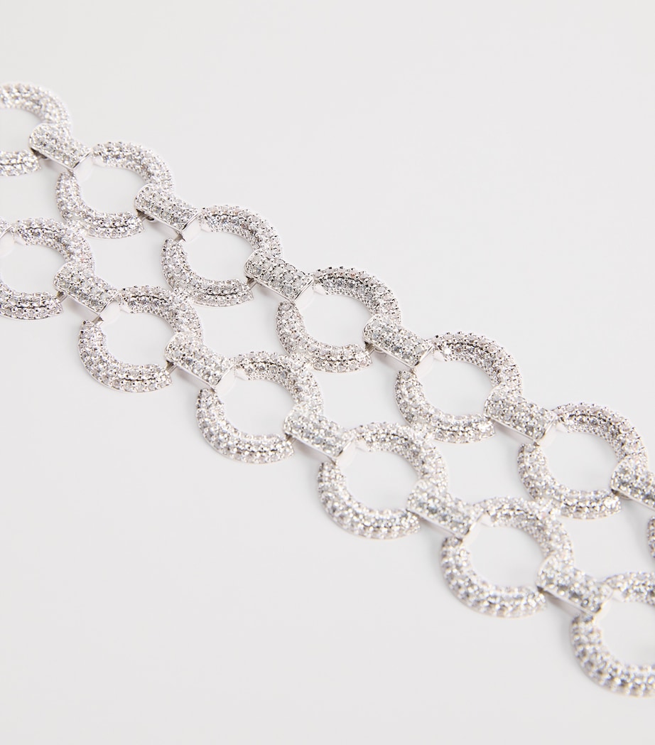 Double Crystal Link Bracelet SILVER Image 5