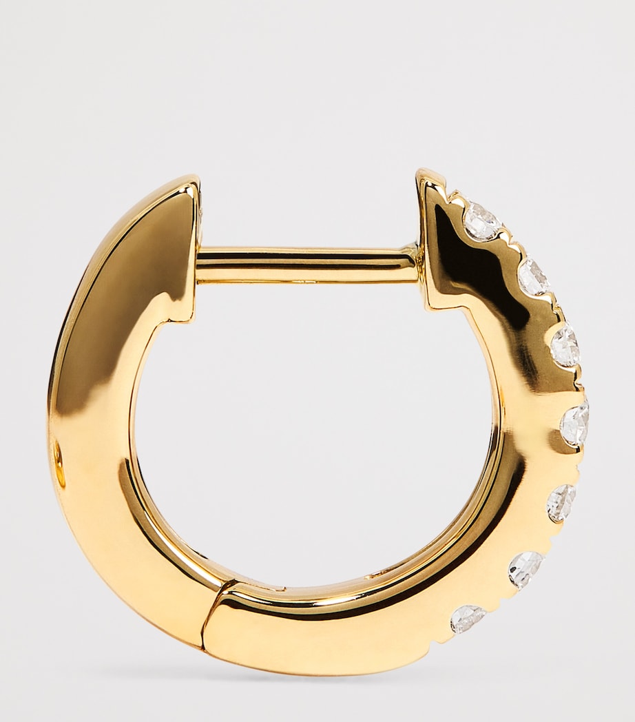 Yellow Gold and Diamond Huggie Earrings (0.20ctw) YELLOW GOLD Image 3