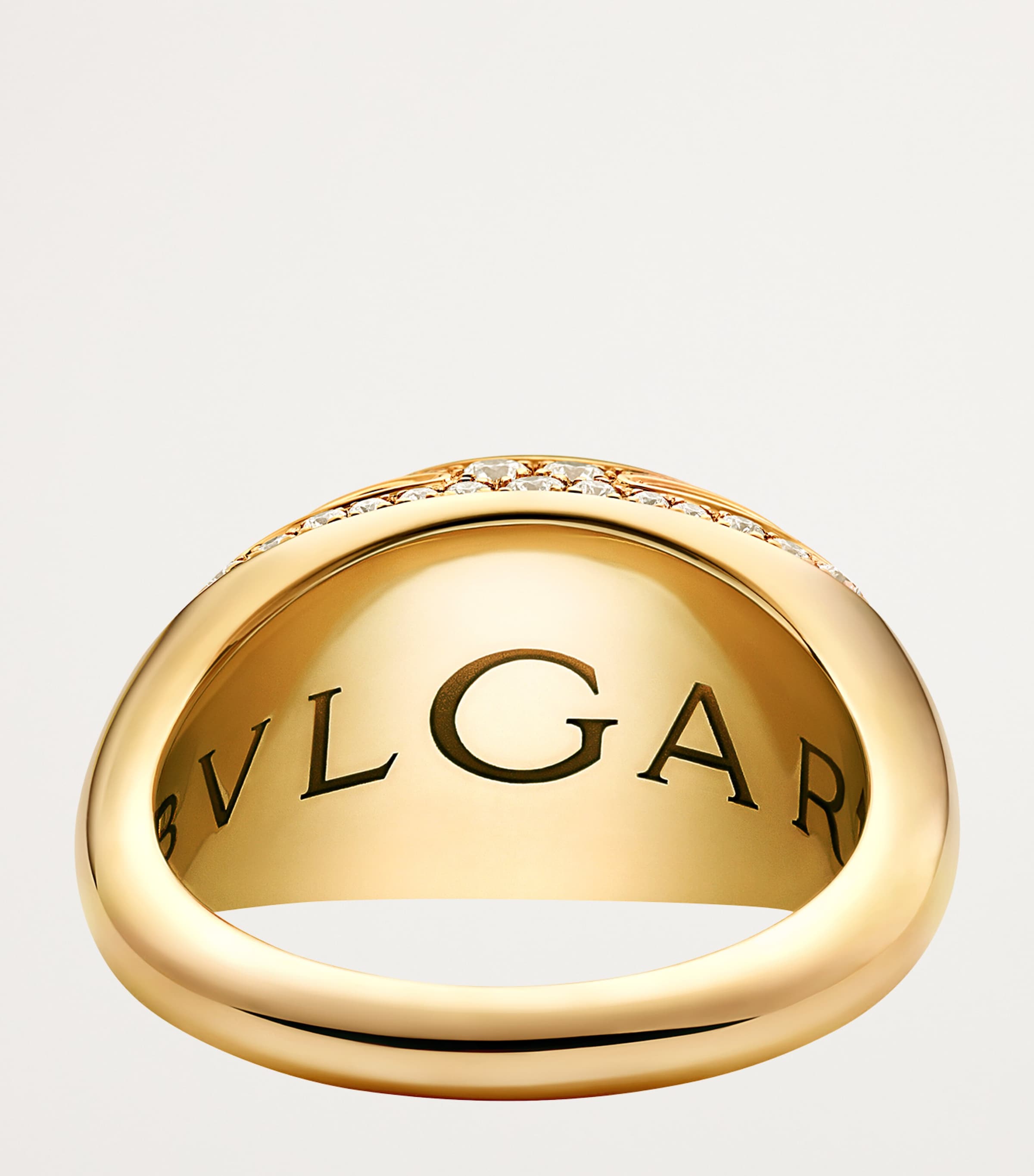 Yellow Gold and Diamond Cabochon Ring YELLOW GOLD Image 5