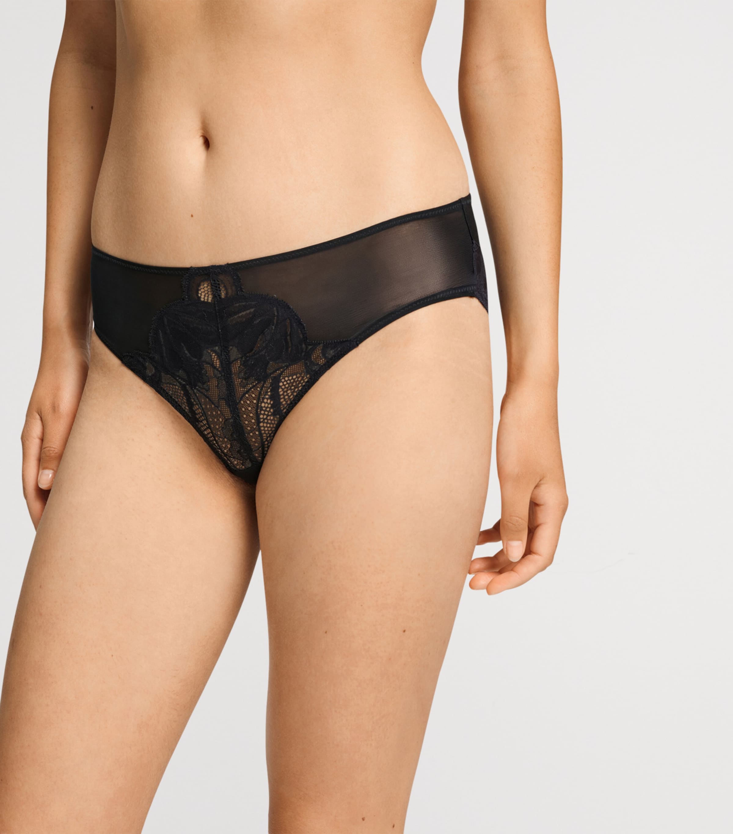 Hanro Womens Lysia Midi Briefs Black Image 4