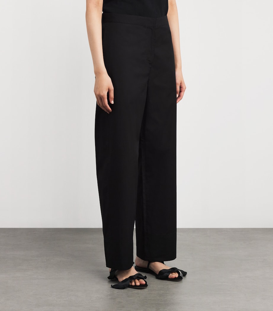 Organic Cotton Twisted Seam Trousers 001 BLACK Image 3