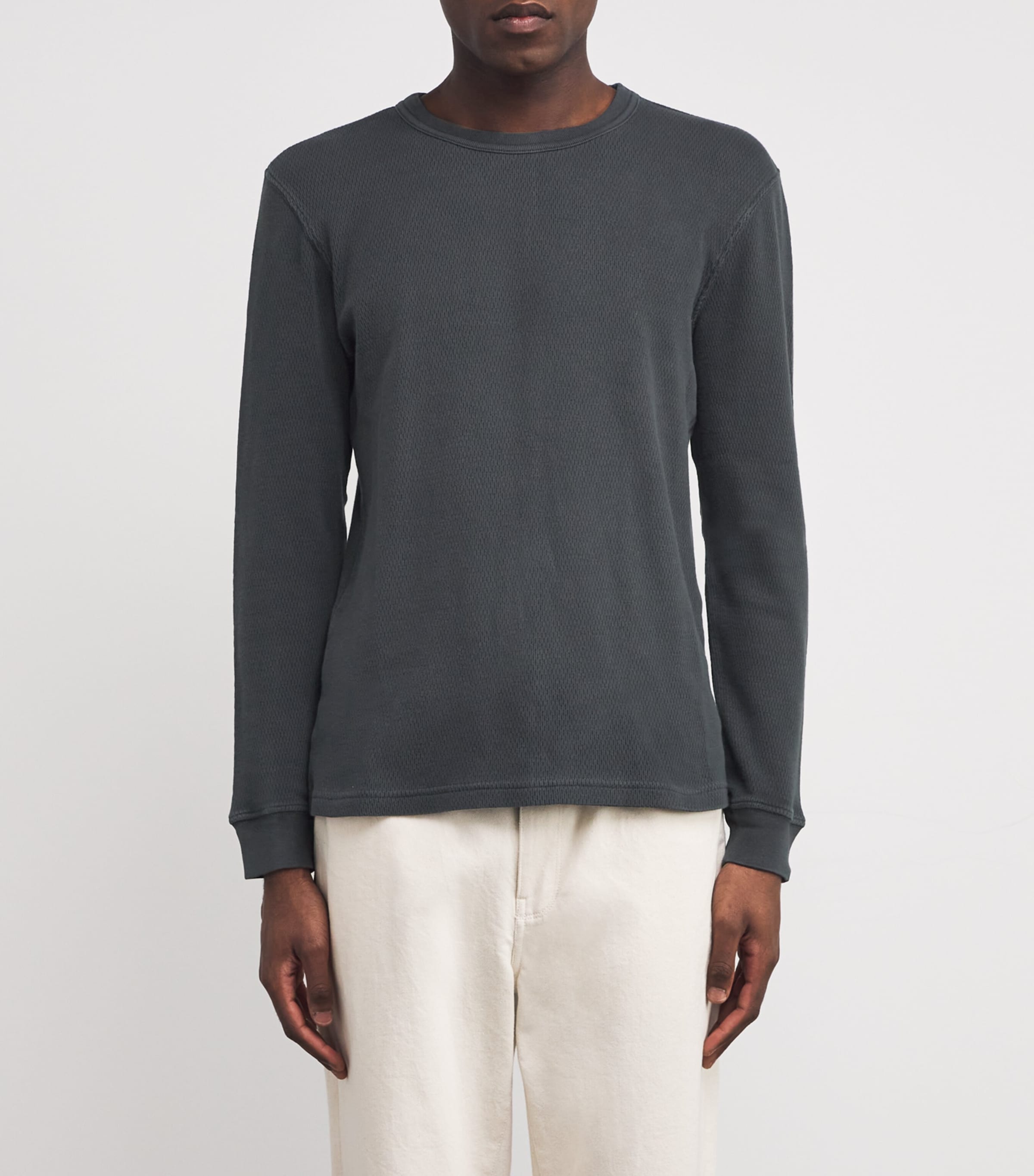 Citizens of Humanity Mens Cotton Waffle-Knit Sweatshirt Chace Image 3