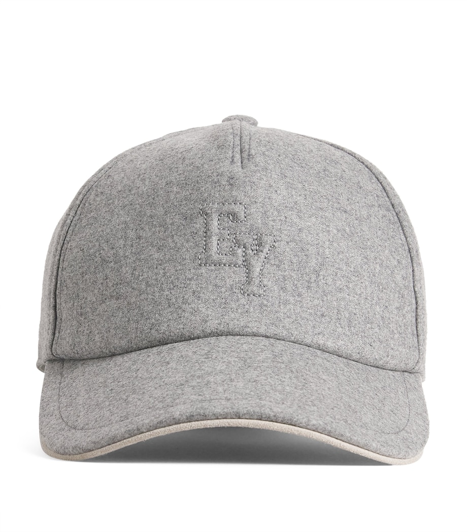 Embroidered Logo Baseball Cap GRIGIO MEDIO E TORTO Image 1
