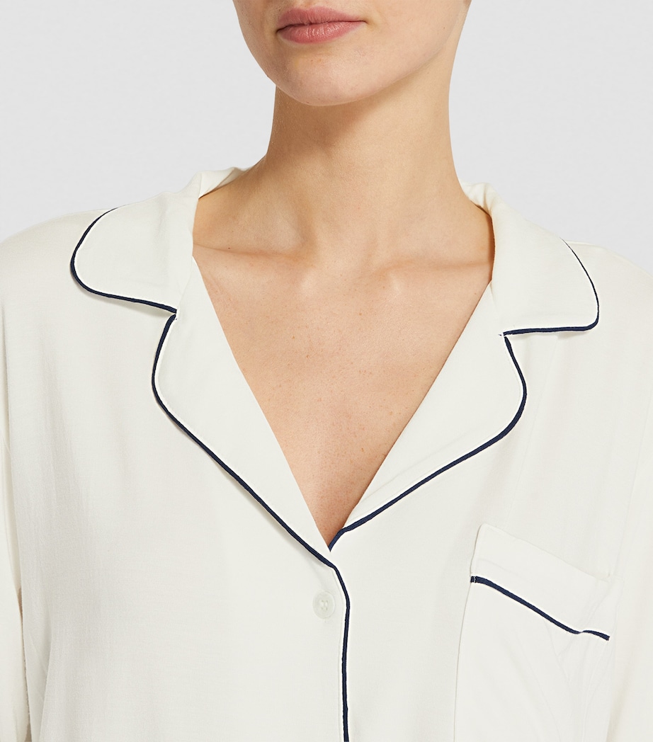 Gisele Pyjama Set PURE IVORY/NAVY Image 4