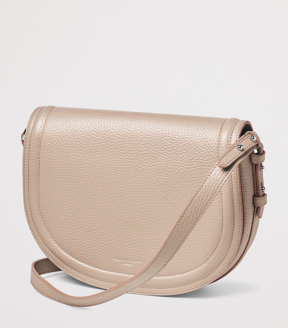 Aspinal Of London Leather Stella Cross-Body Satchel Taupe Image 2