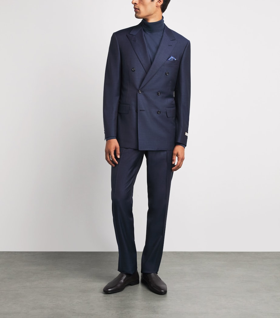 Corneliani Mens Merino Rollneck Sweater Drk Ceruole Blue Image 2