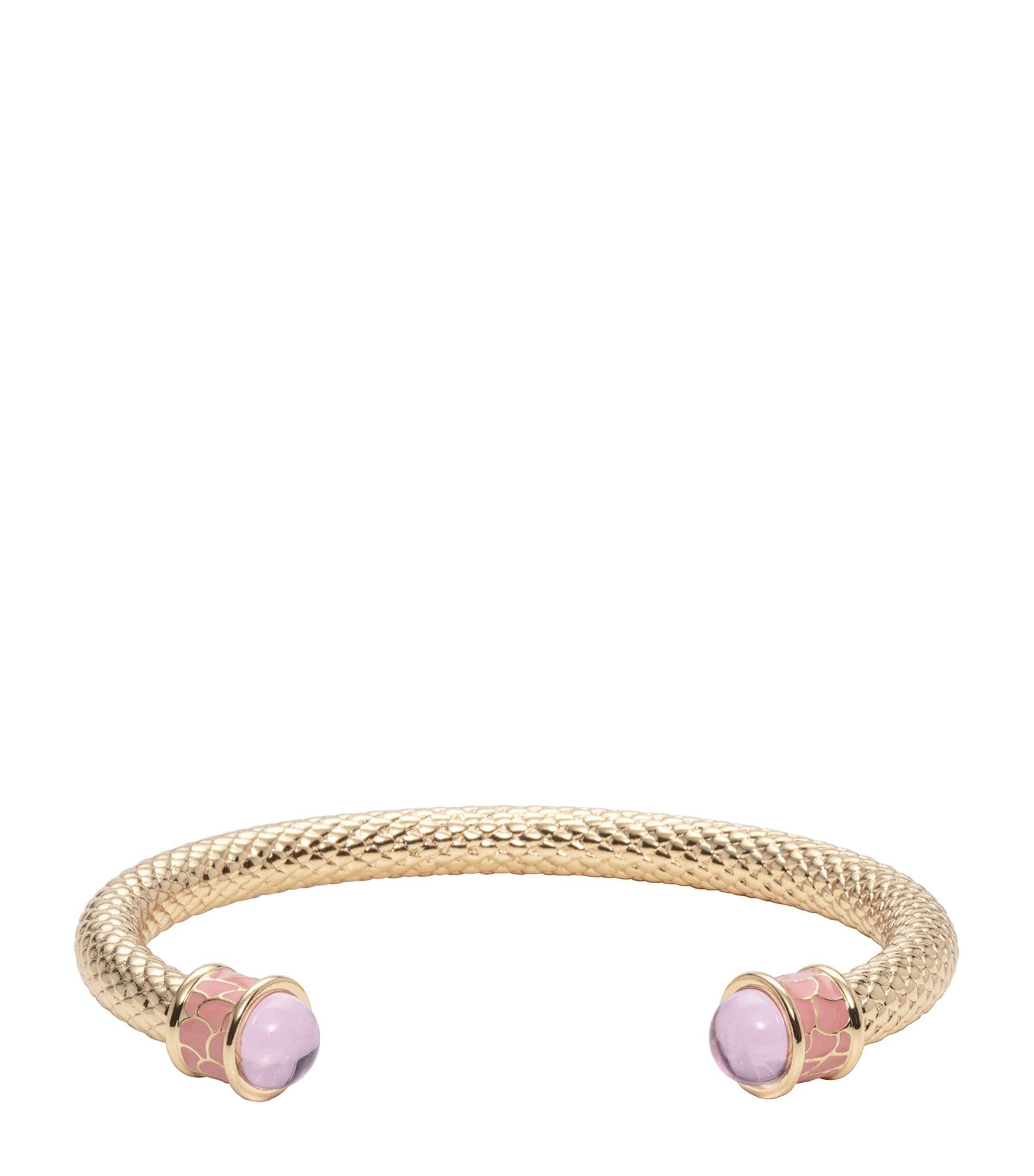 Halcyon Days Gold-Plated Salamander Torque Bracelet Pink/gold Image 1