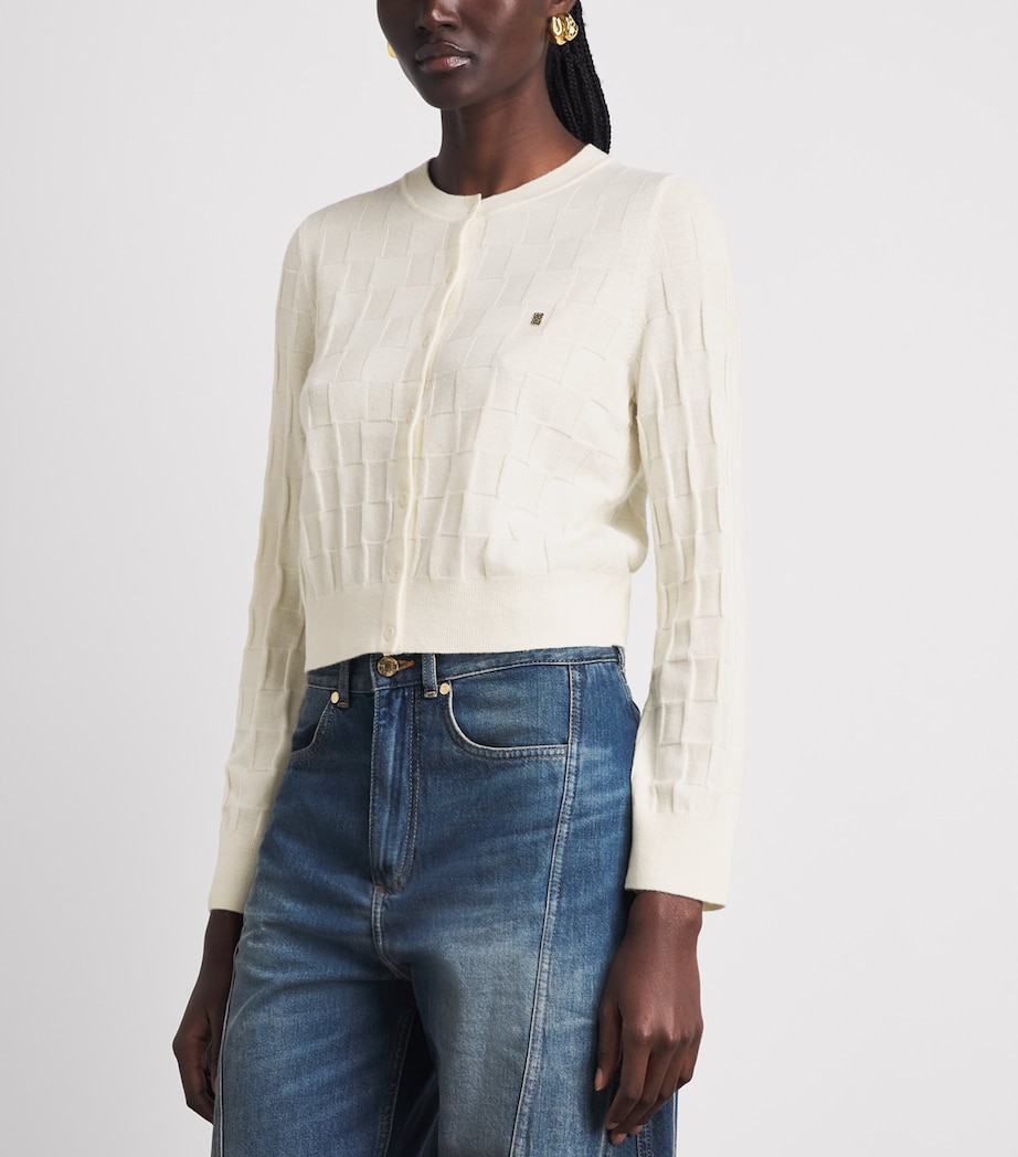 Sandro Paris Womens Wool Cardigan Ecru Image 4