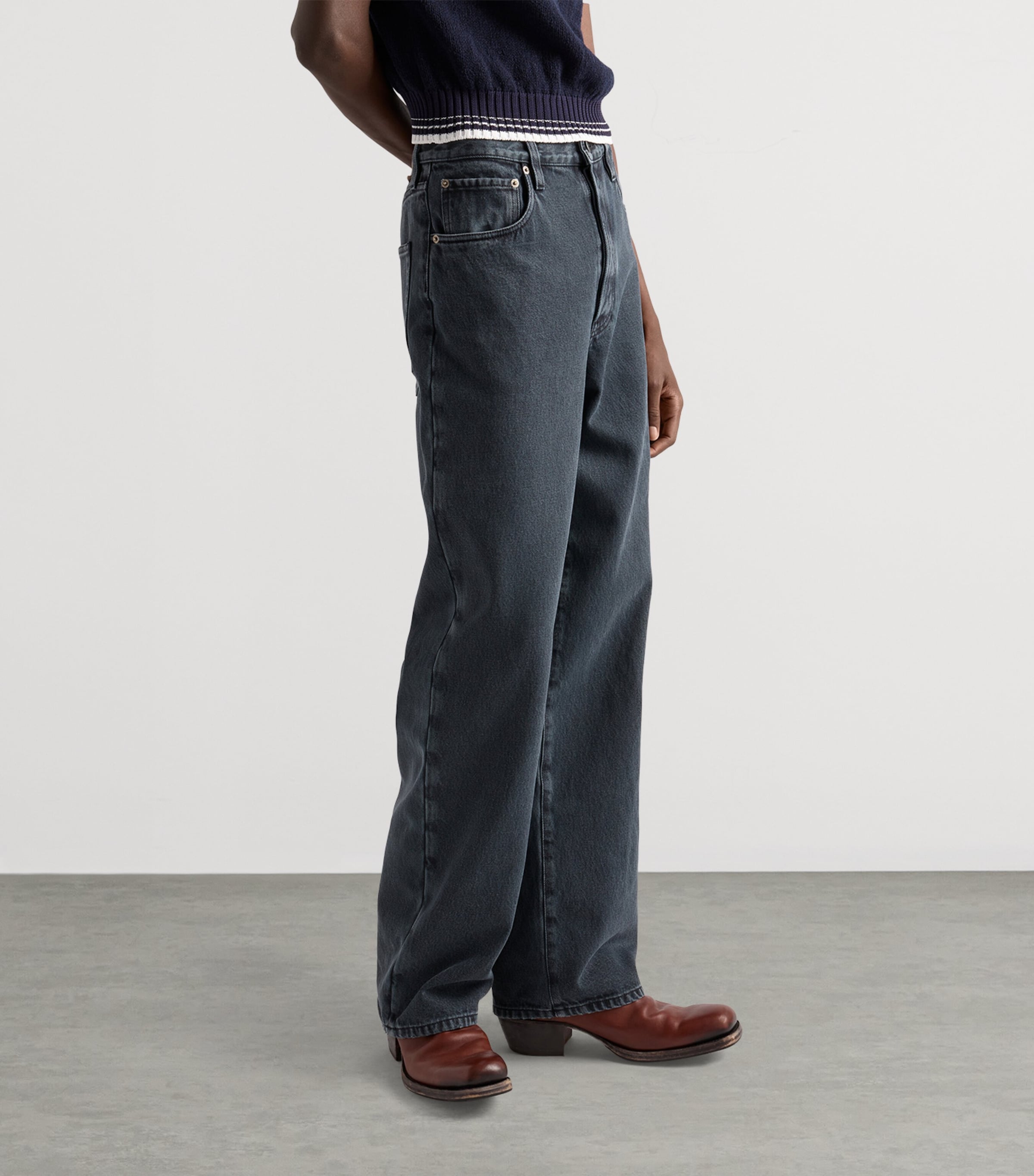 Prada Black Loose Fit Jeans | Harrods UK