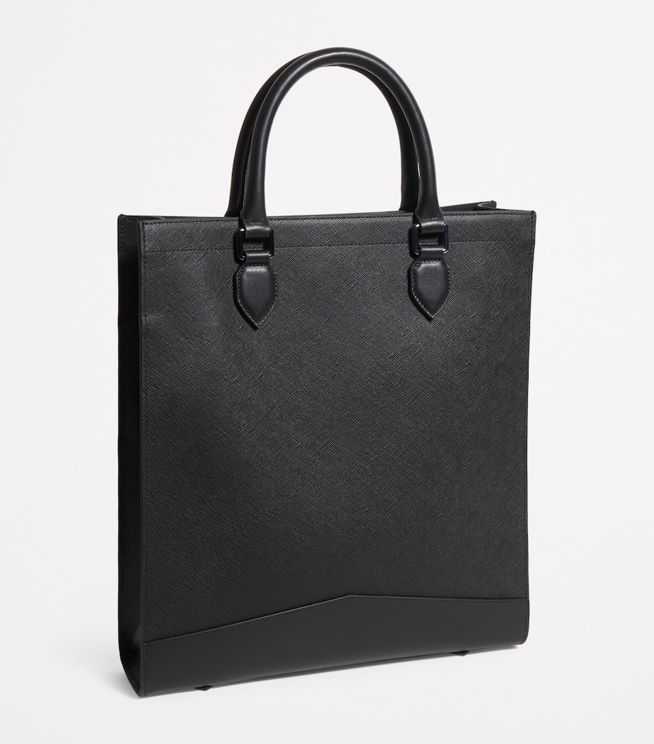Saffiano Leather Tote Bag BLACK Image 3