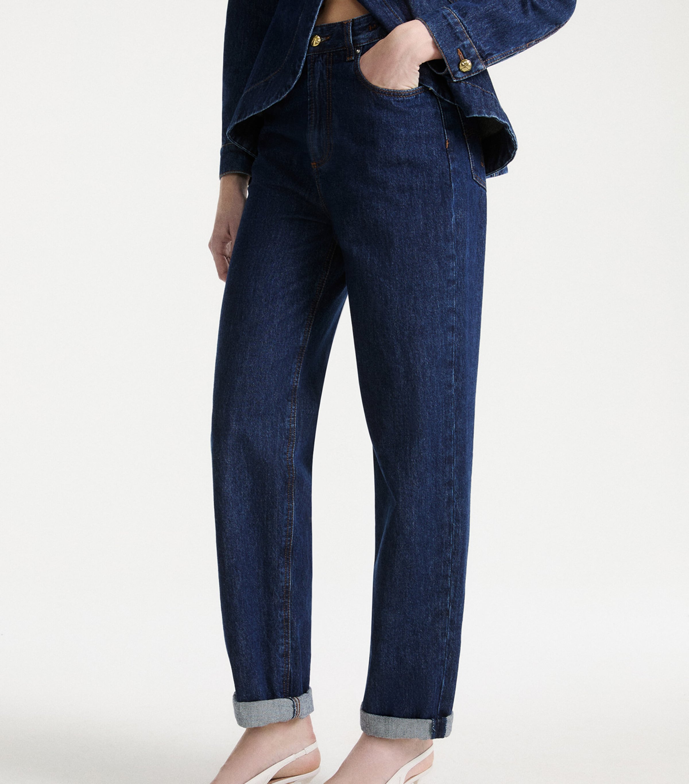 Marella Womens High-Rise StraightJeans Navy Image 4