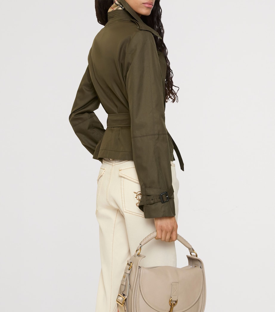 Tropical Gabardine Cropped Jacket JUNIPER Image 5