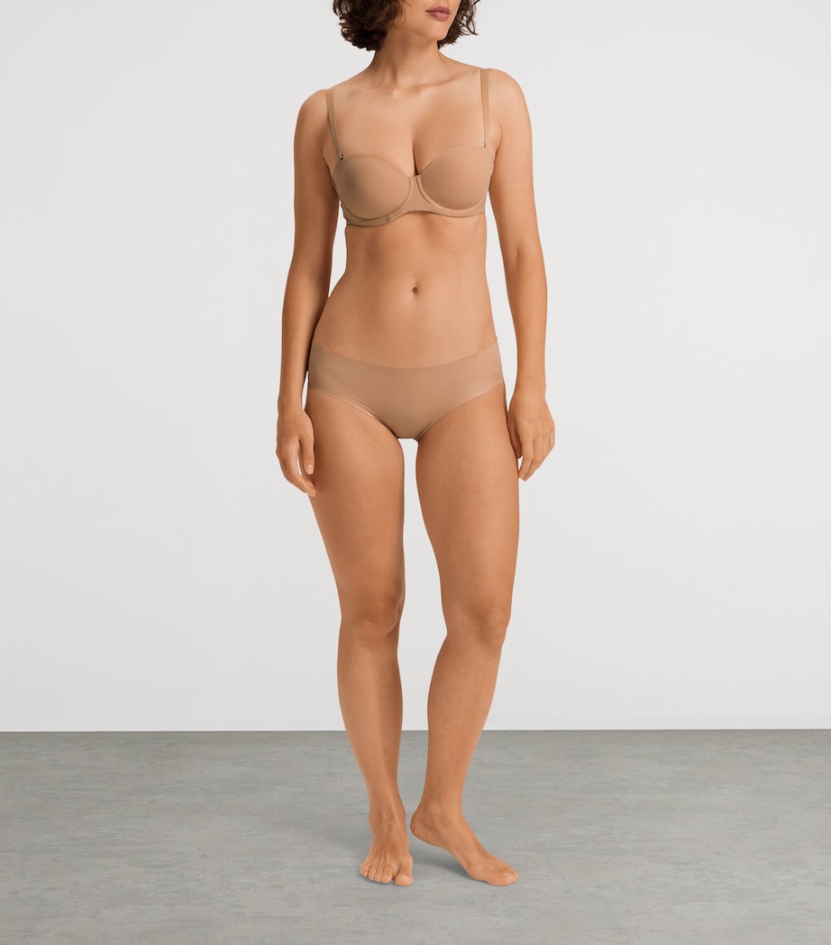 Invisible Cotton Midi Briefs BEIGE Image 5