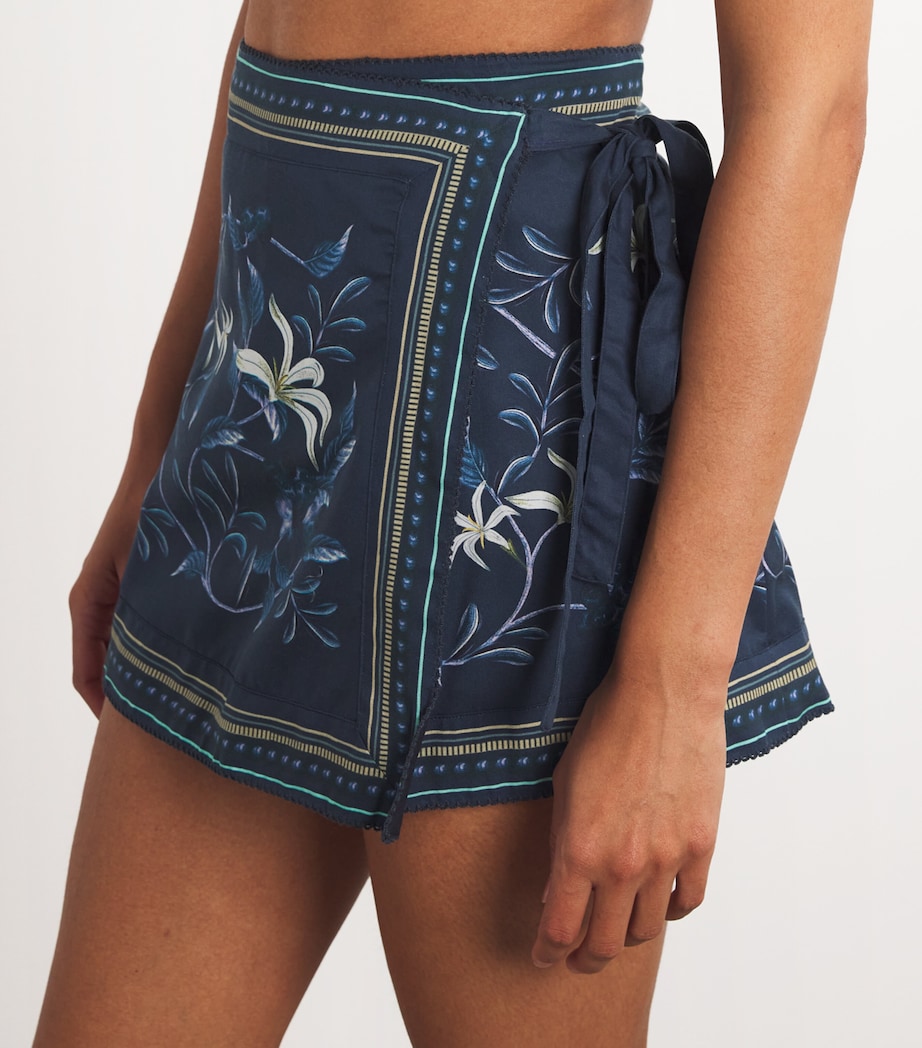 Agua By Agua Bendita Womens Floral Print Luna Mini Skirt Image 6