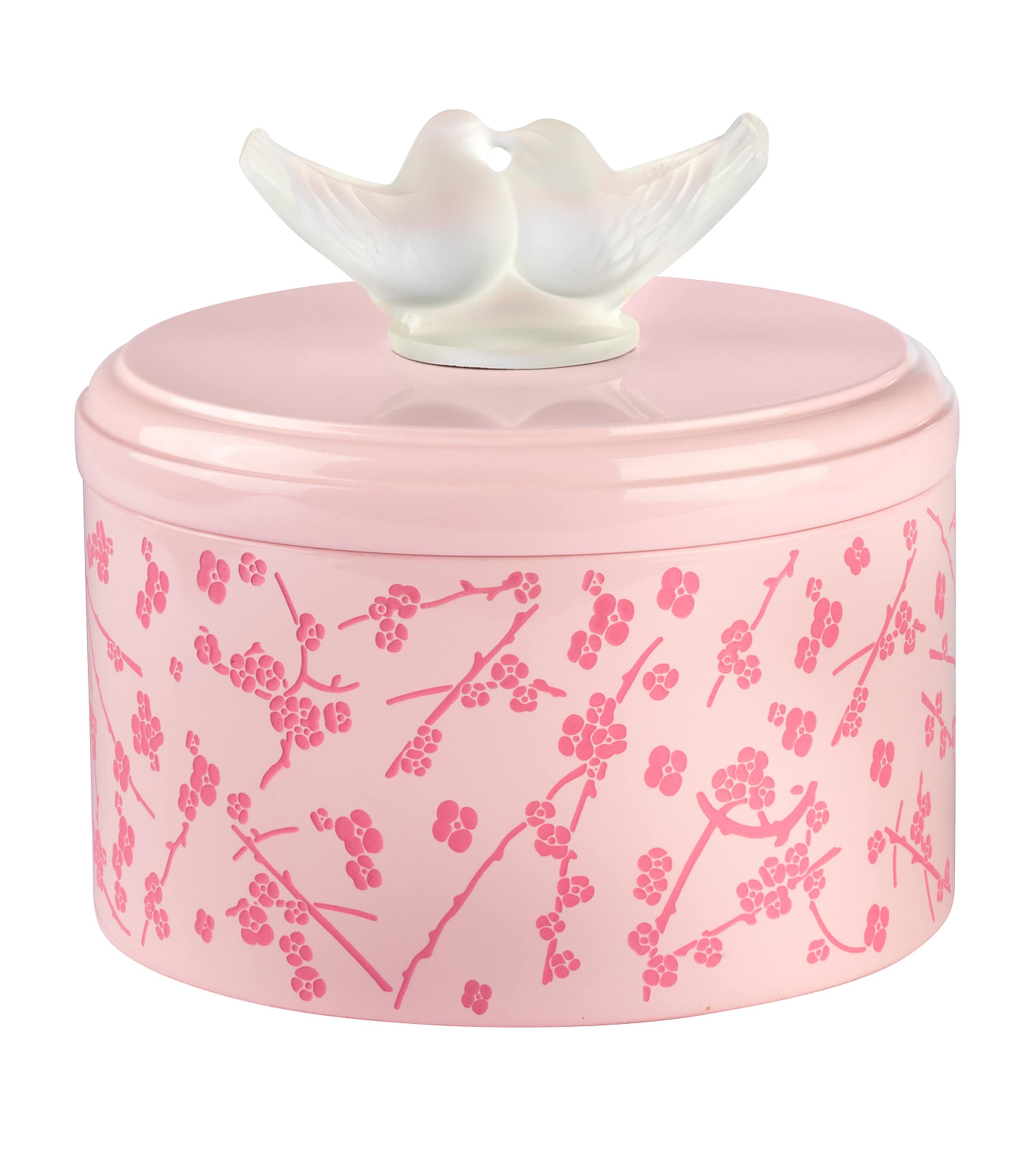 Lalique Medium Rose Nebula Fleurs De Cerisier Box In Pink