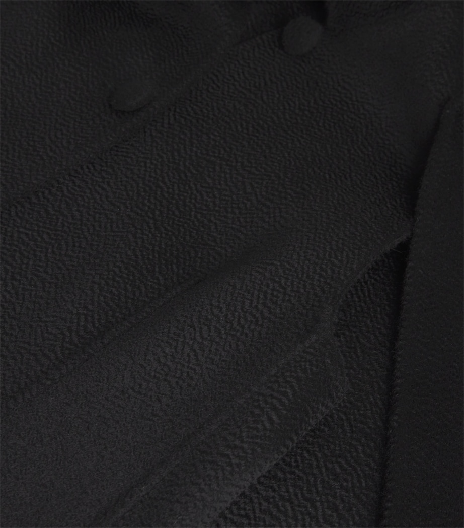 Double Cashmere Cape Coat 0091 BLACK Image 5