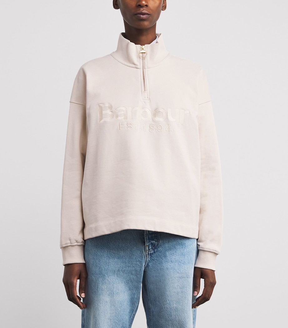 Cotton Sara Half-Zip Sweatshirt OAT Image 3