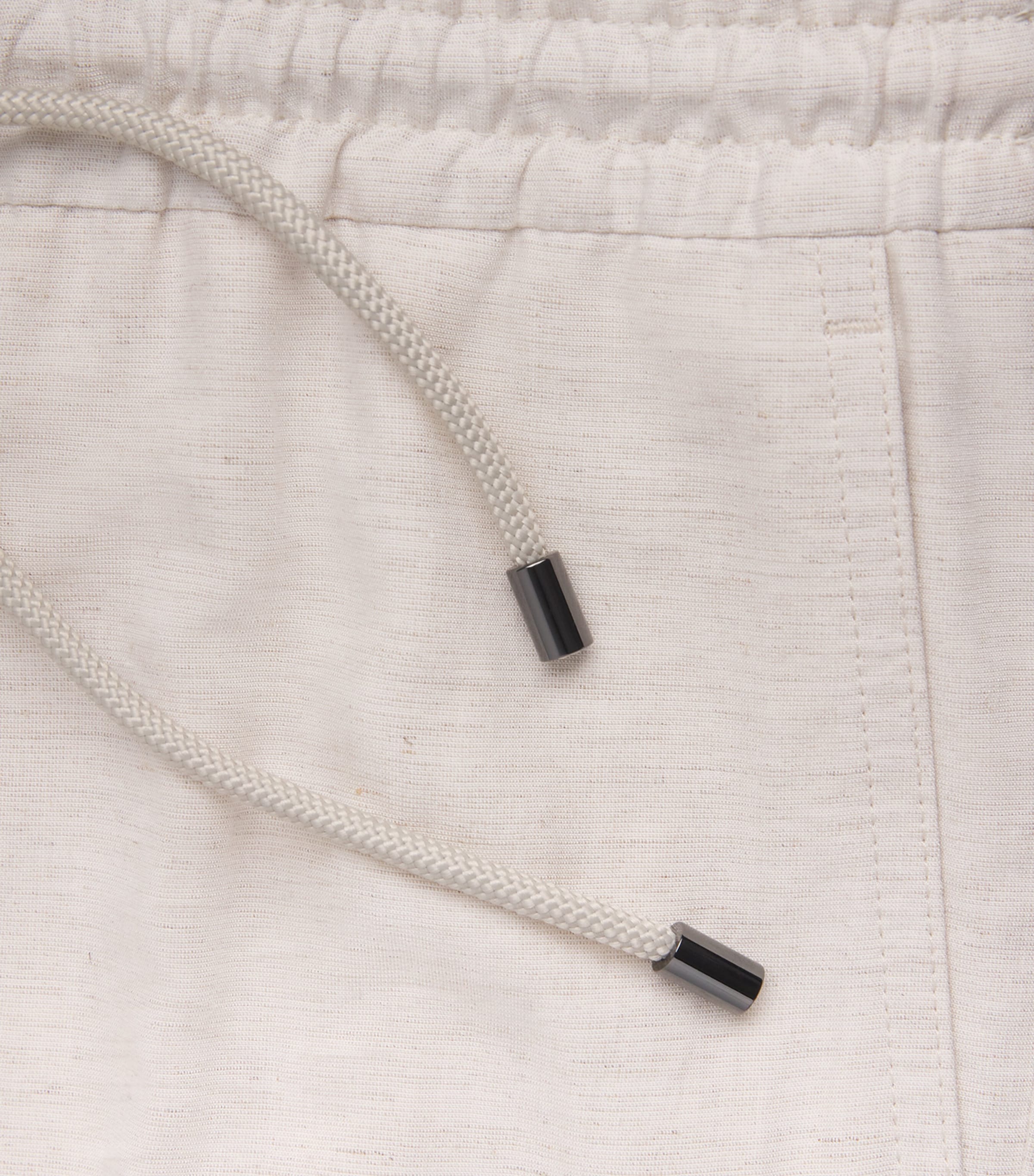 Pal Zileri Mens Lyocell-Linen Drawstring Trousers Natural Image 6