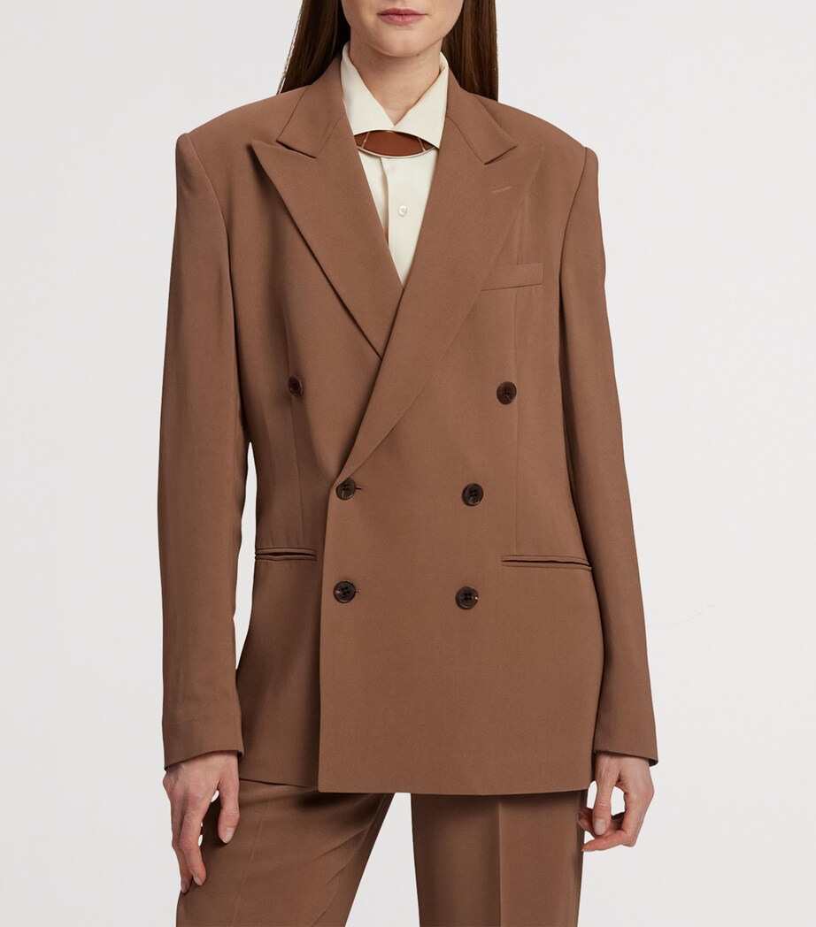 Double-Breasted Timothy Blazer LIGHT TOFFEE Image 11