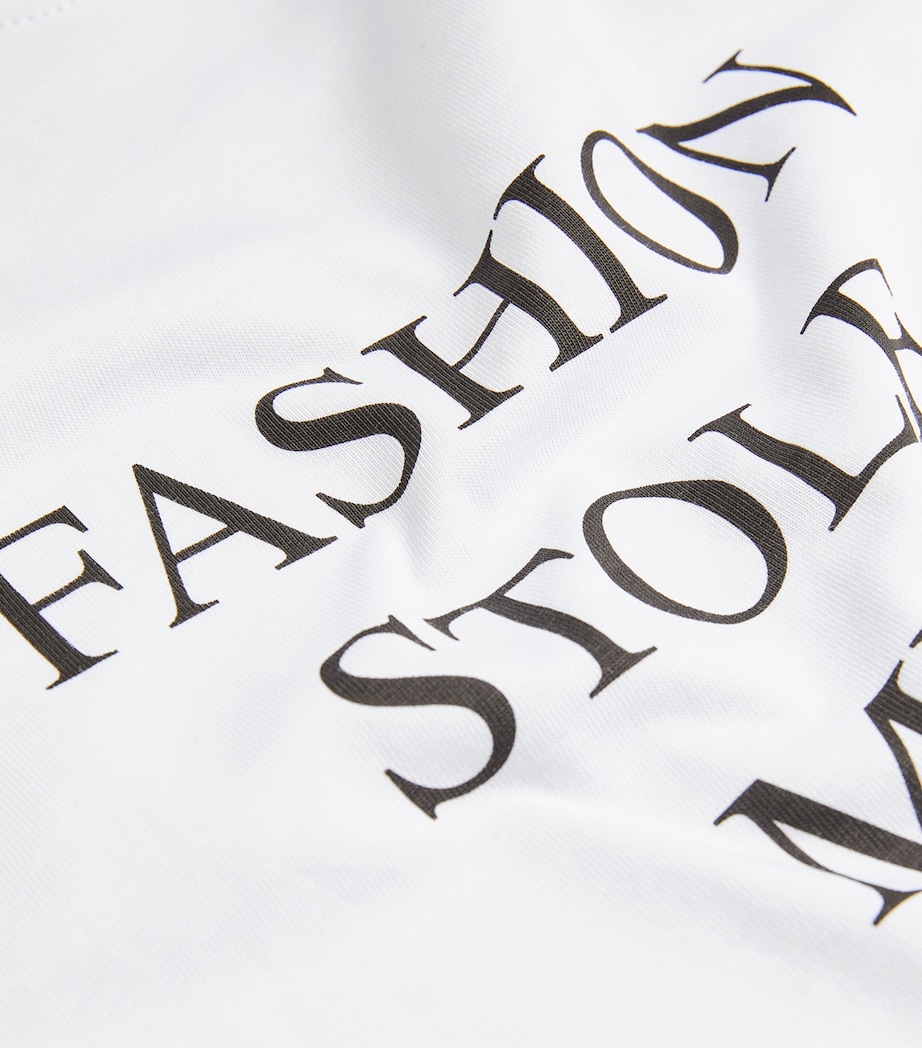 Graphic Slogan T-Shirt WHITE Image 5