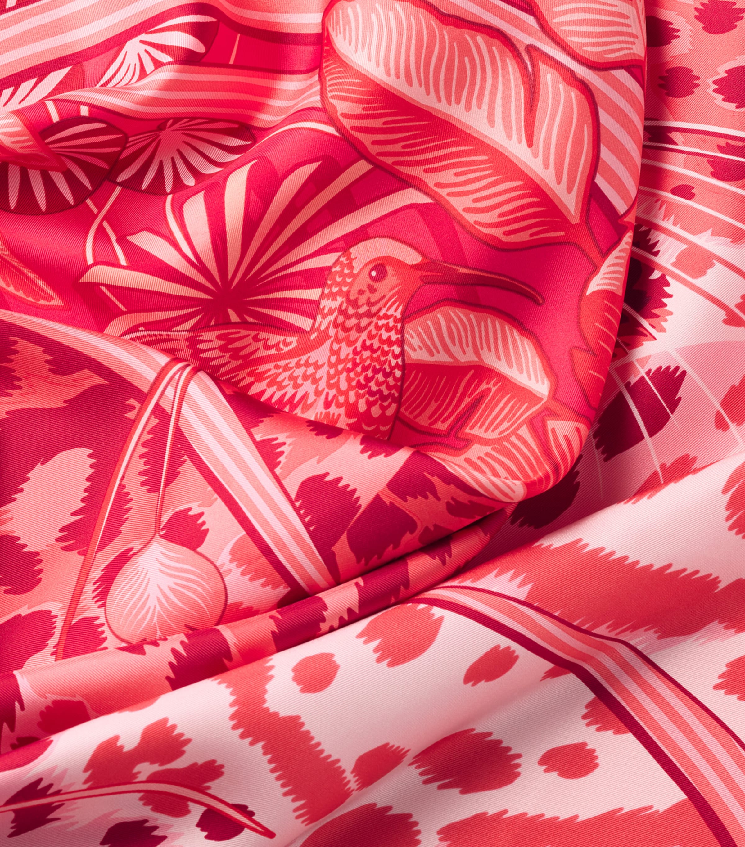 Cartier Silk Panther in the Jungle Scarf Red Image 3