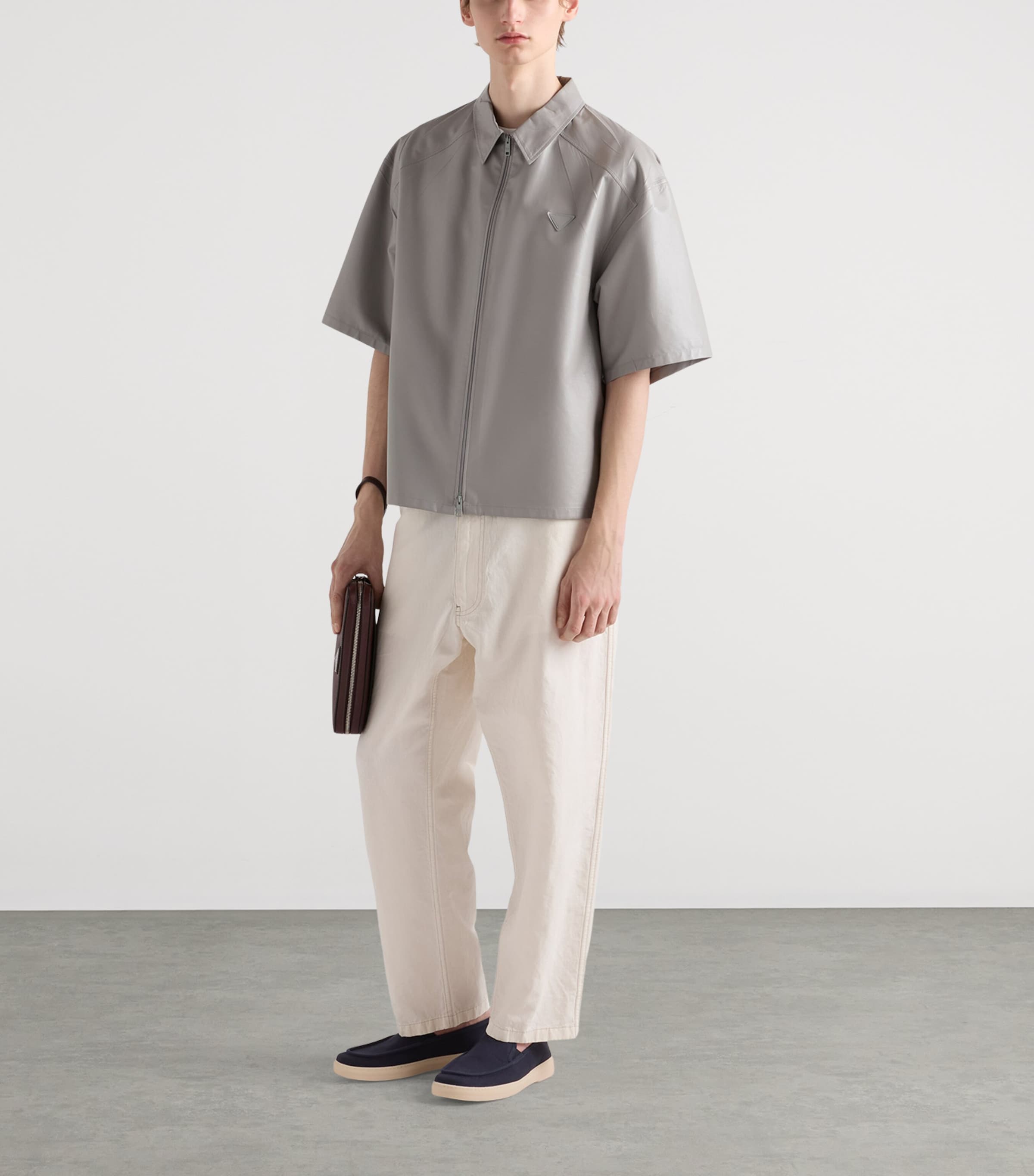 Cotton-Linen Chambray Trousers F0GTV Image 2