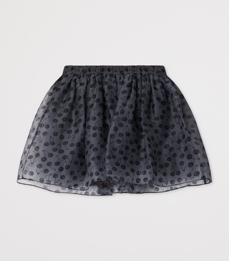 Silk Organza Cherry Print Suzon Skirt (4-8 Years) IM FAUX NOIR Image 2