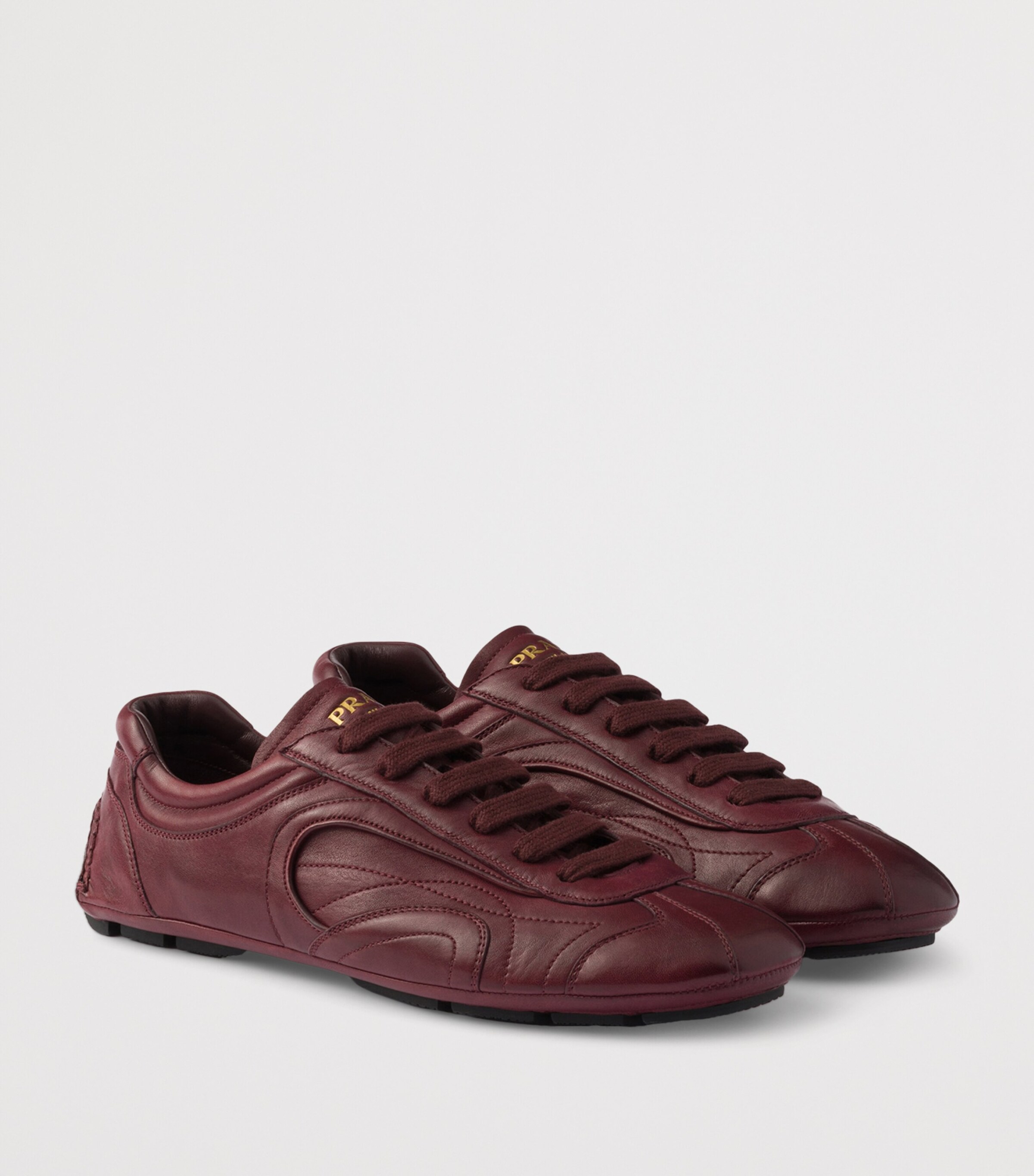 Prada Nappa Leather Antiqued Sneakers Image 2