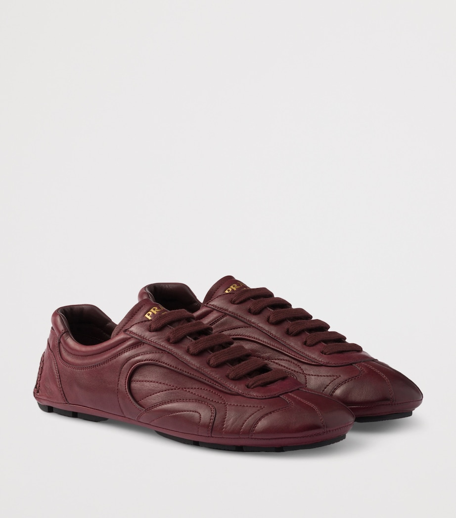 Prada Nappa Leather Antiqued Sneakers Image 2