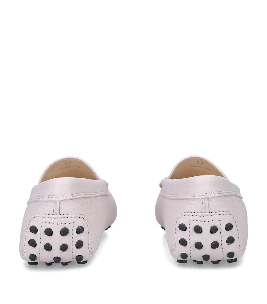 Tod's Leather Gommino Driving Shoes Bone Image 3