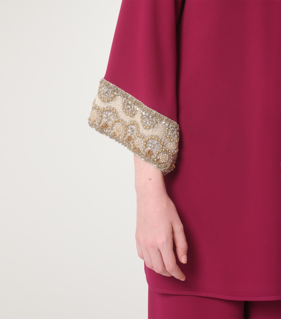 Silk Embroidered Kaftan Top RAL Image 5