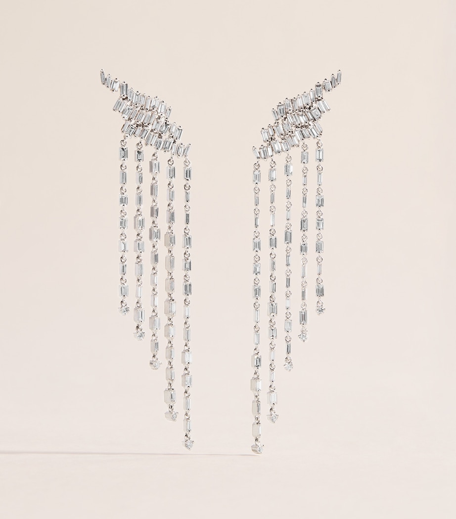 Suzanne Kalan White Gold and Diamond Angel Drop Earrings Wg/wd Image 1
