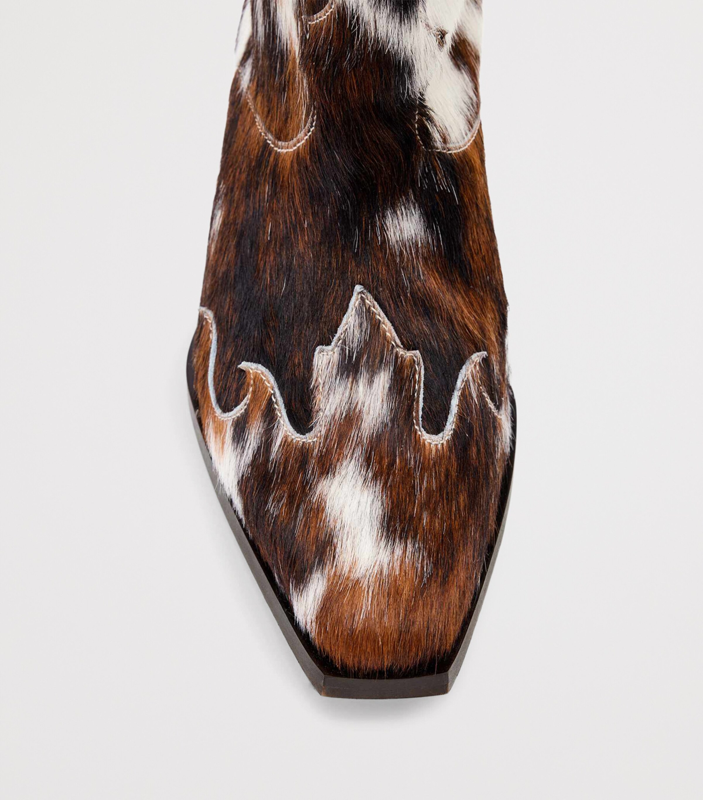 AllSaints Cowhide Dolly Cowboy Boots 47 Cow Print Image 4