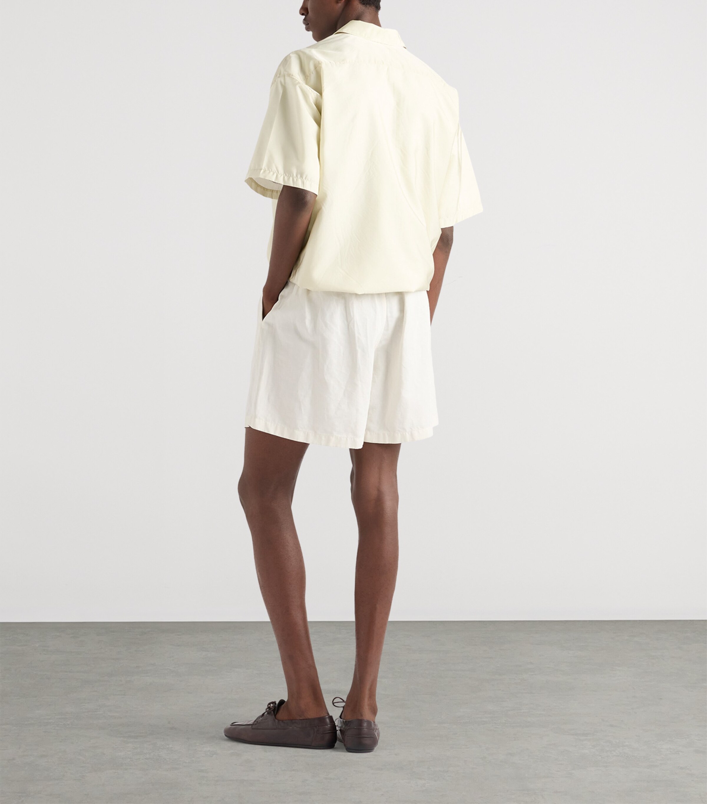 Prada Mens Re-Nylon Short-Sleeve Shirt Neutral Image 4