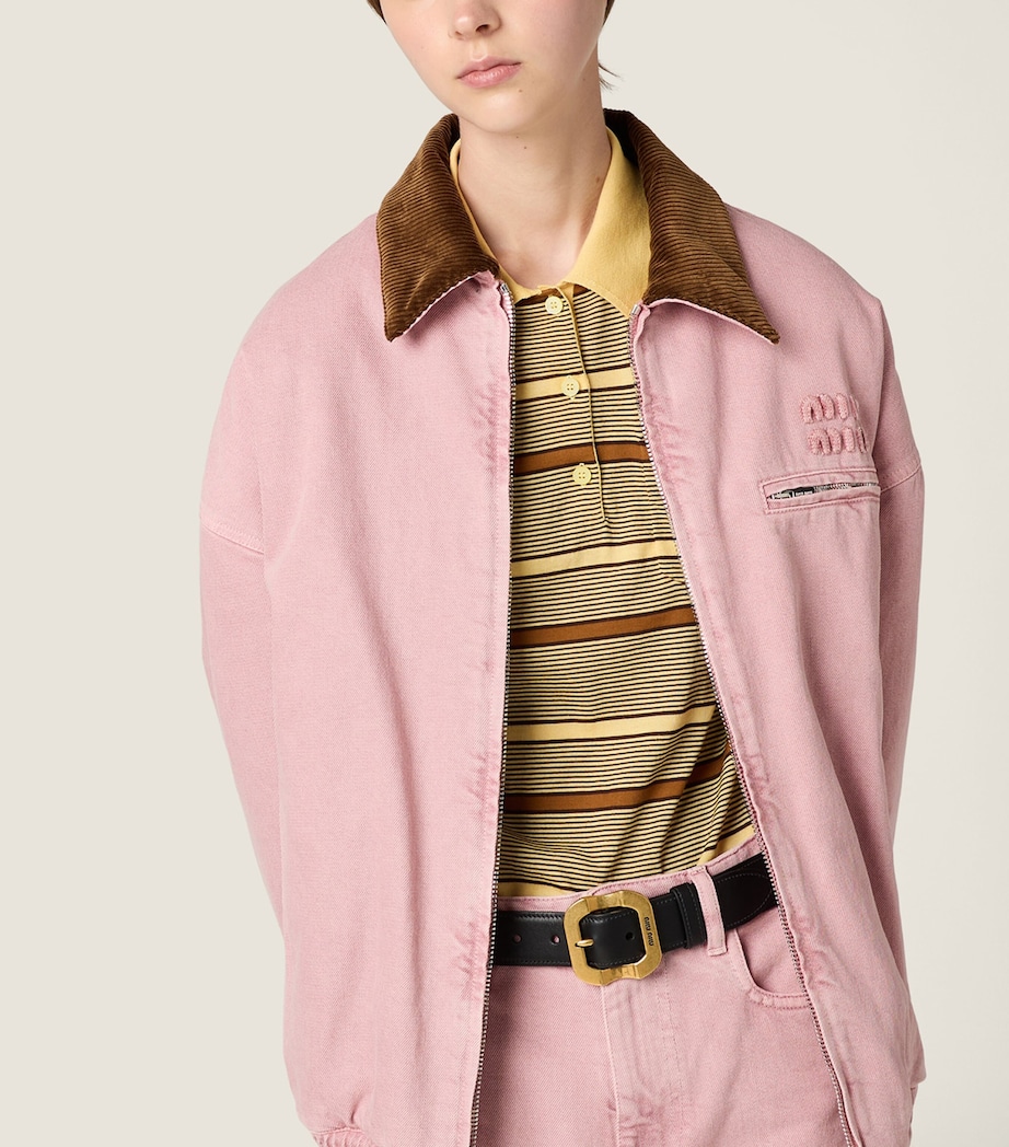 Logo Padded Denim Jacket F0028 Image 4