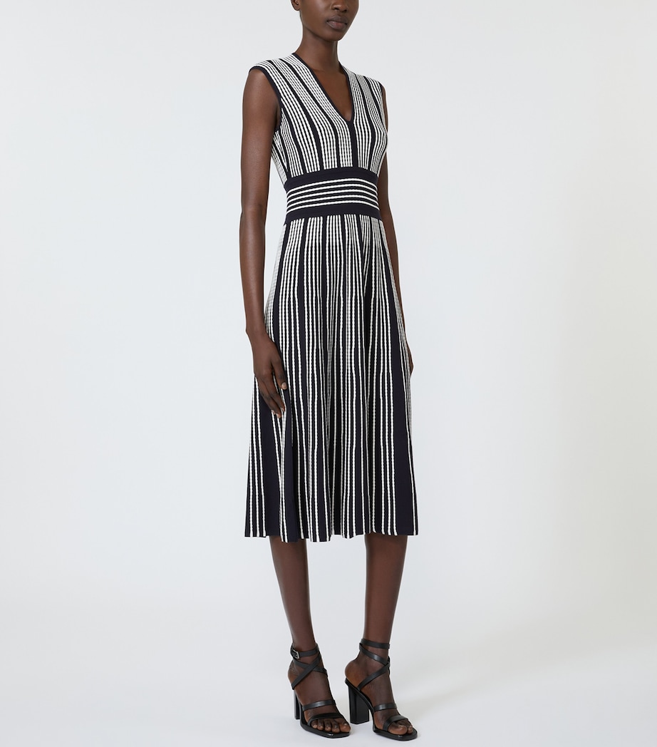 Max Mara Womens Knit Stripe Midi Dress Ultramarine Image 4
