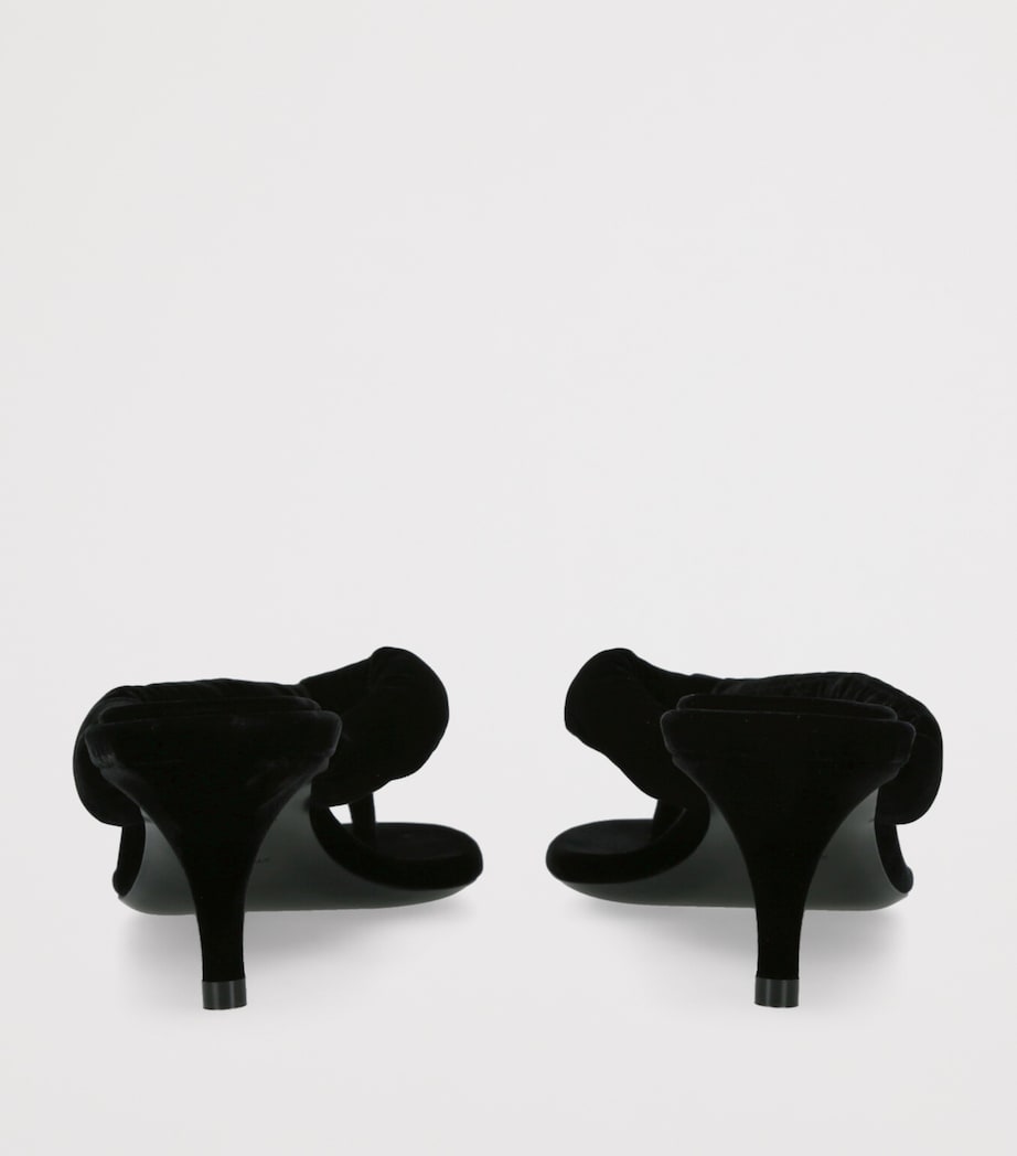 Velvet Thong Sandals 55 BLACK Image 2