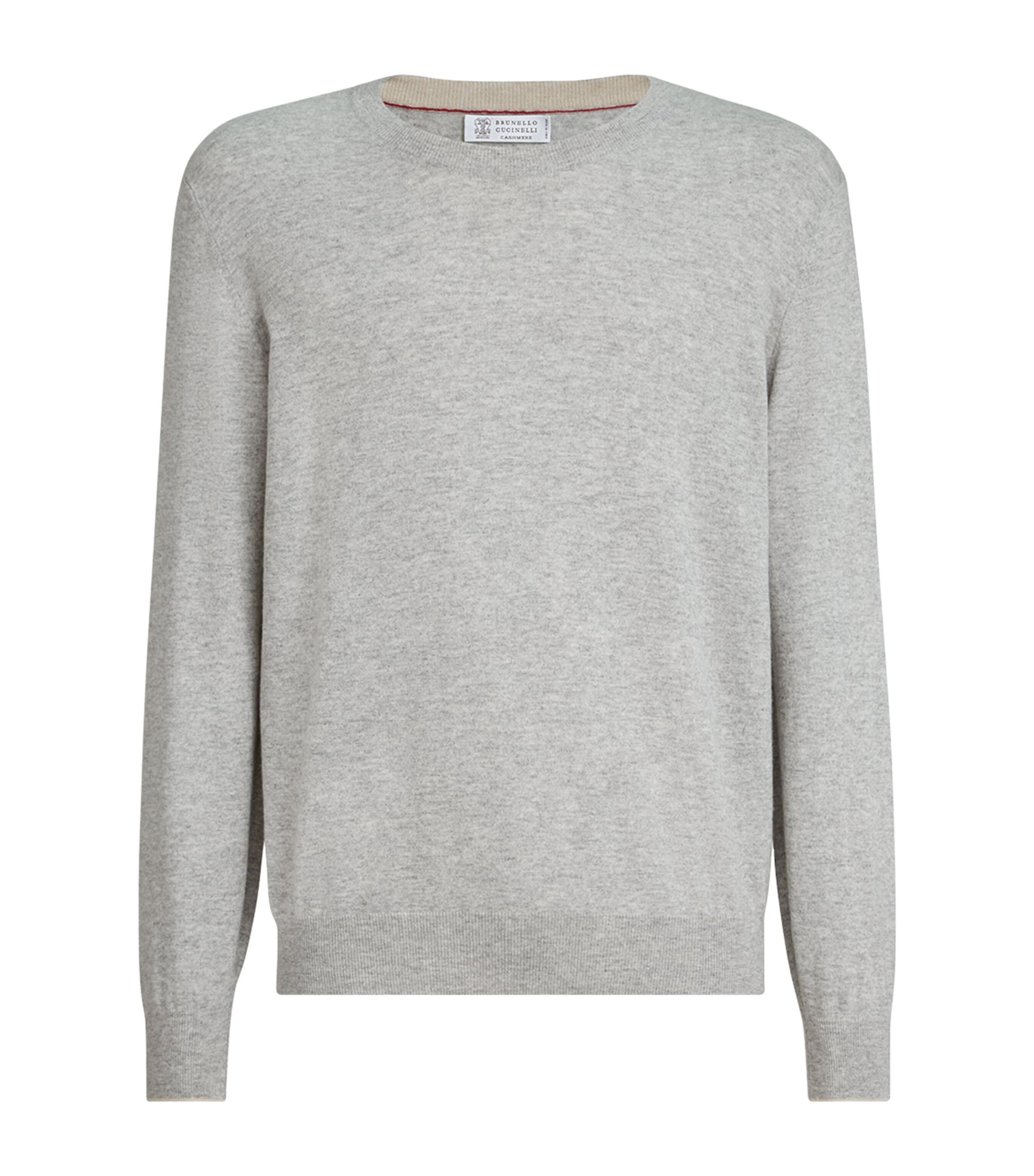 Brunello Cucinelli Mens Cashmere Crew-Neck Sweater Image 1