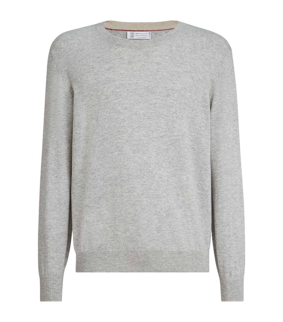 Brunello Cucinelli Mens Cashmere Crew-Neck Sweater Image 1