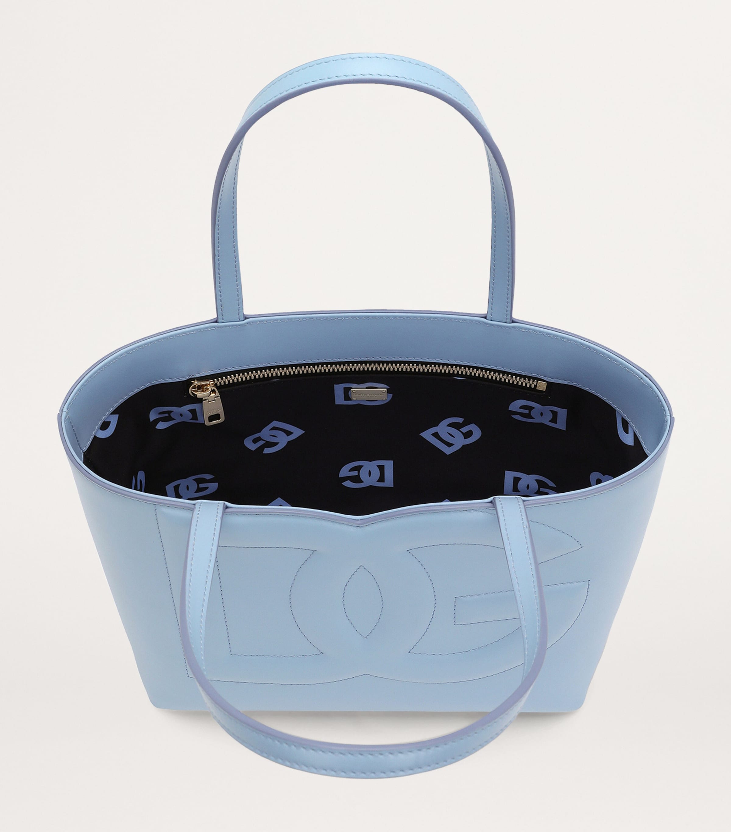 Dolce & Gabbana ロゴディテール ミディアムトートバッグ Medium calfskin DG Logo Bag shopper in Black for Women