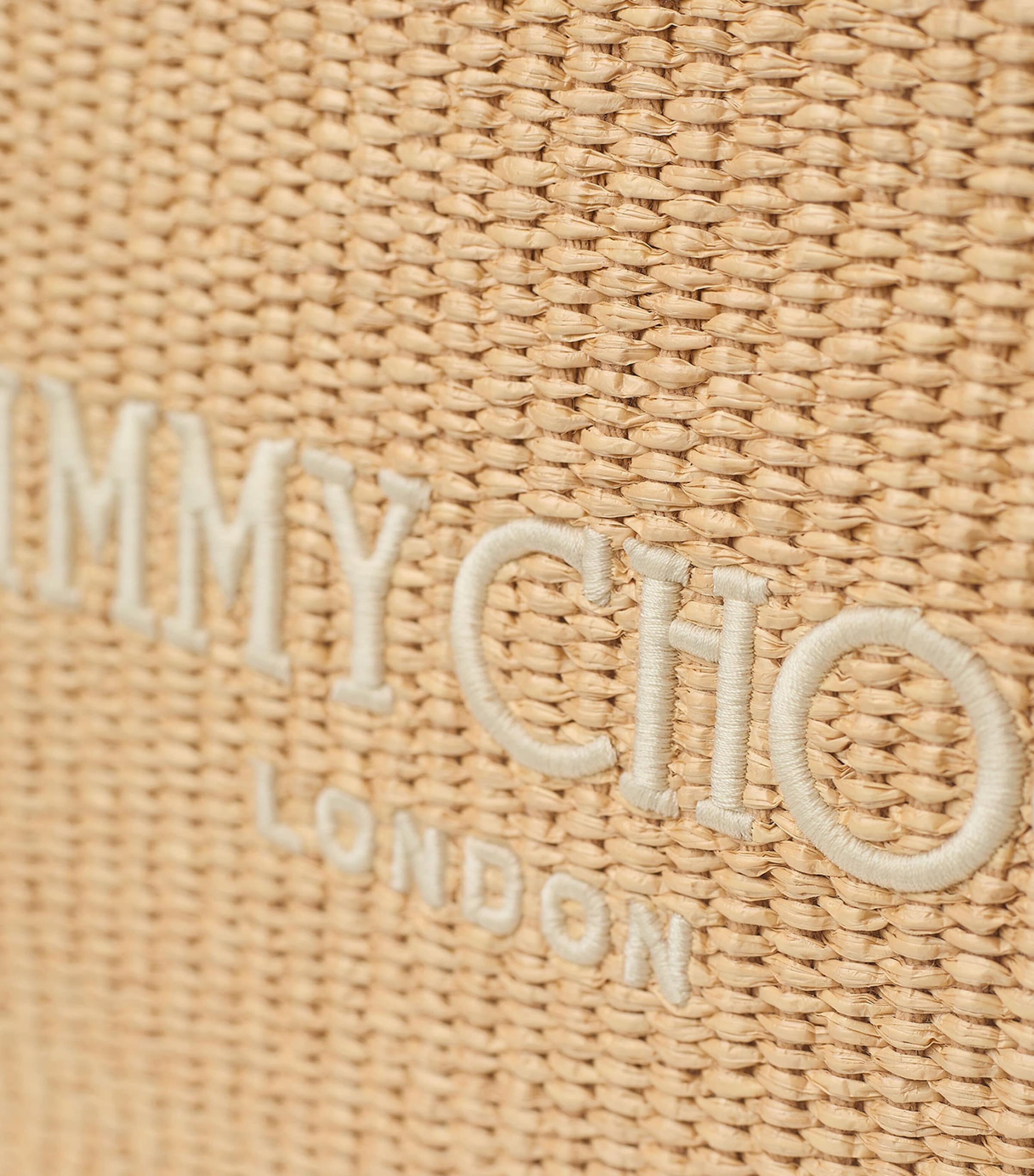 Raffia Zip-Up Pouch NATURAL/LATTE Image 3