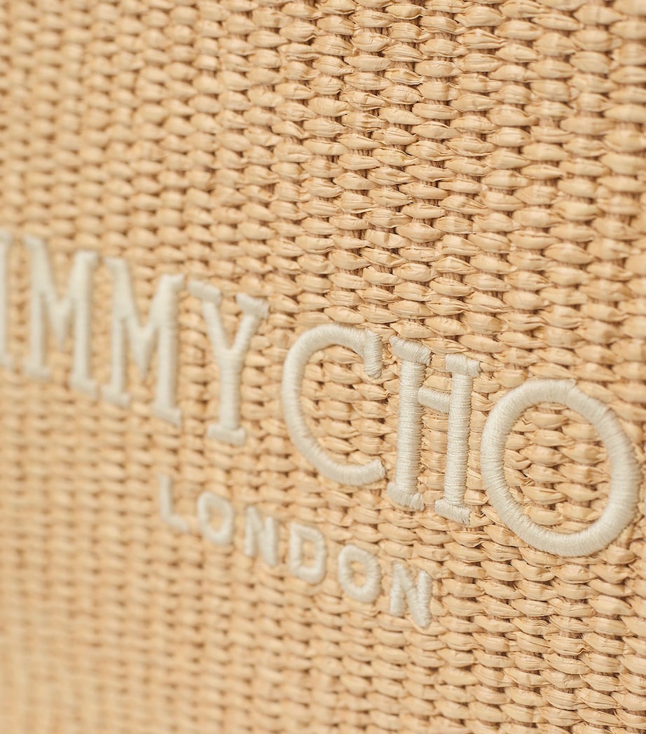 Raffia Zip-Up Pouch NATURAL/LATTE Image 3