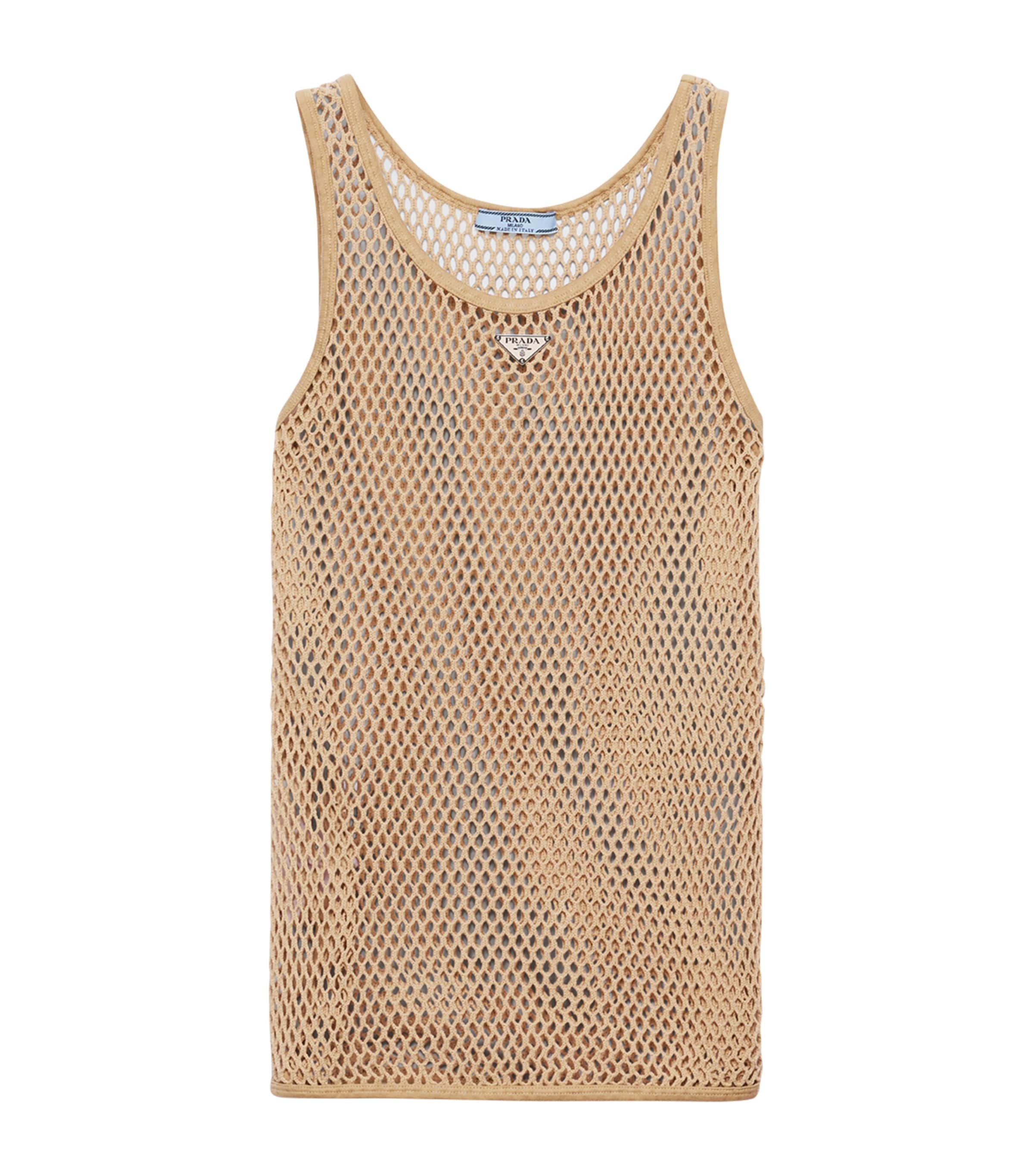 【送料&関税込】Prada Sand Cotton Tank Top Prada Sand Cotton Tank Top | italist | REVERSIBLE
