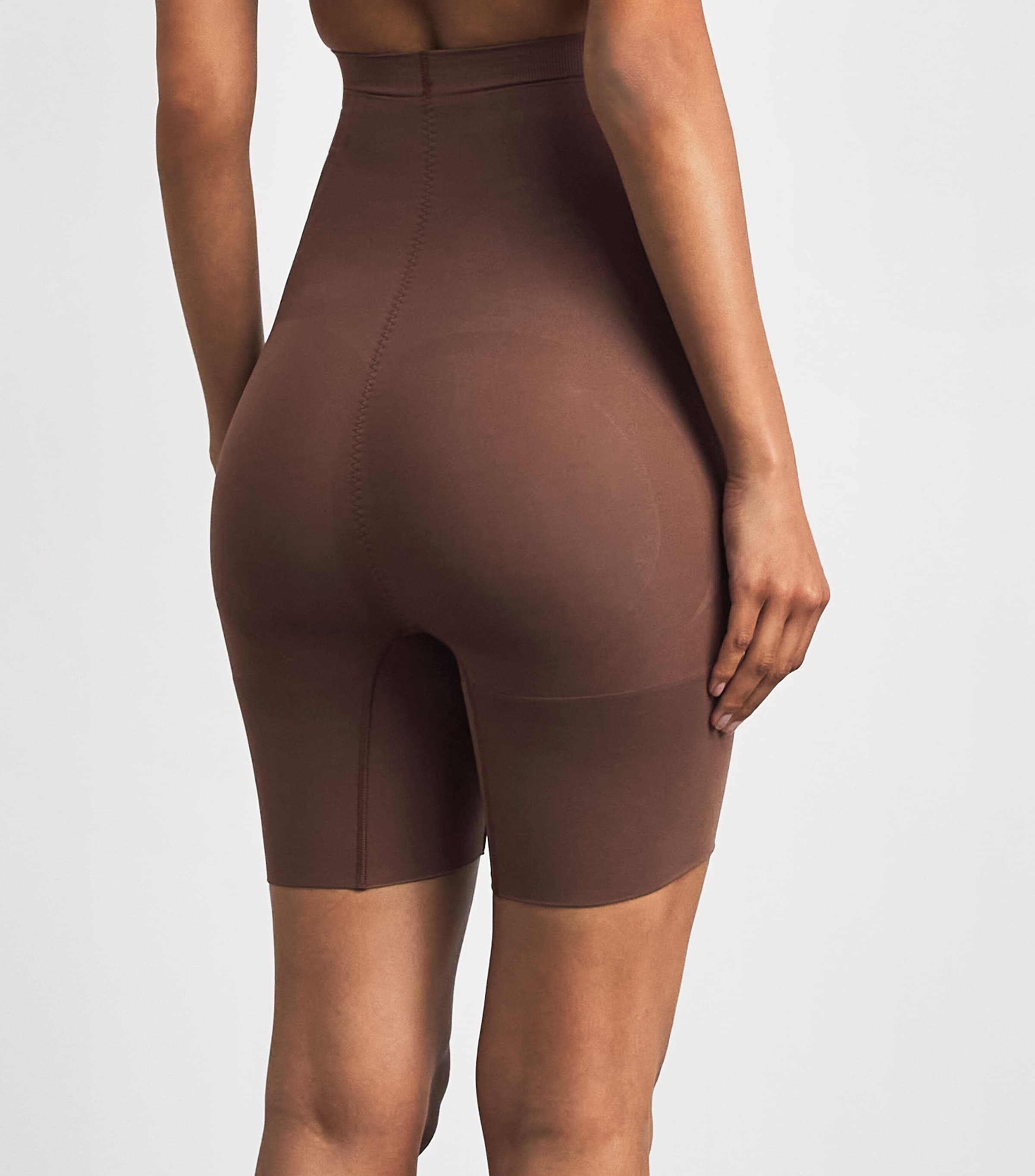 SPANX Womens SPANXsculpt GoFigure High-Waist Mid-Thigh Shorts Ganache Image 3