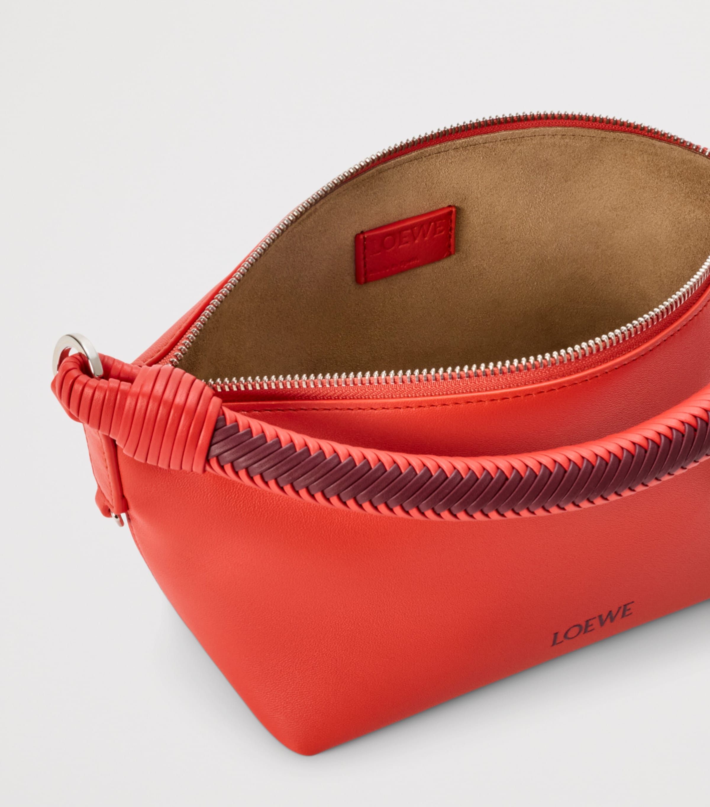 LOEWE Lambskin Cala Top-Handle Bag Sunrise Orange/pink Image 6