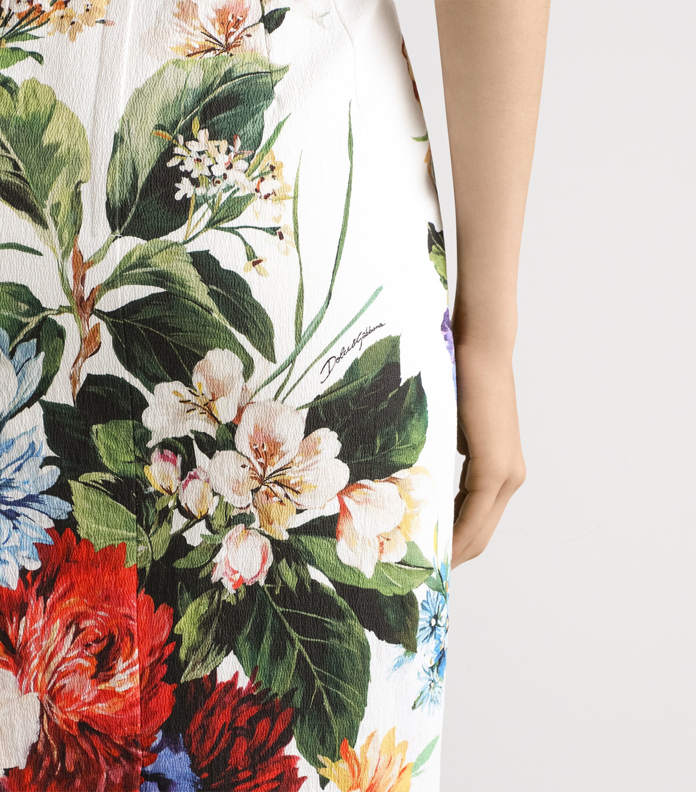 Dolce&Gabbana Womens Floral Print Midi Dress B.fiori Image 6
