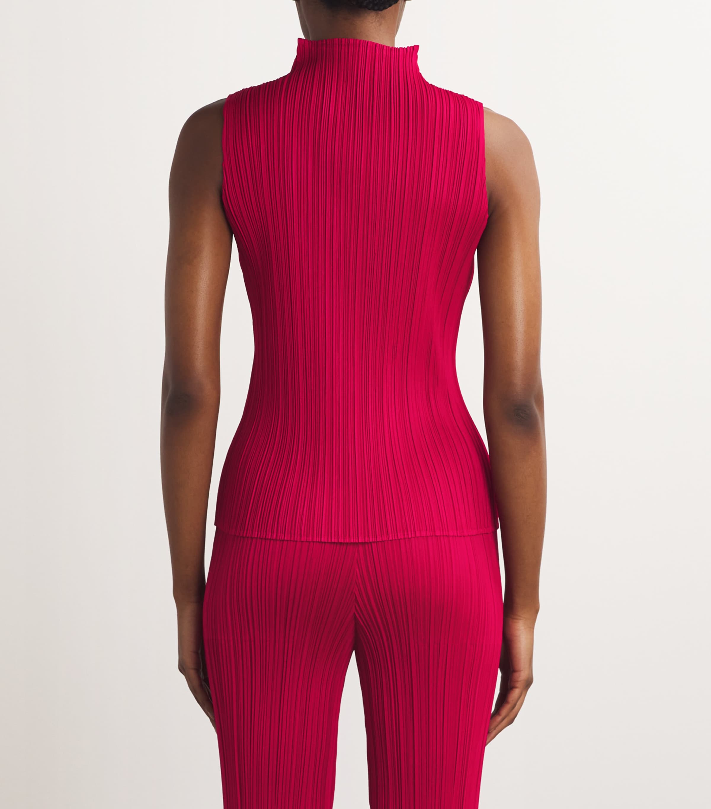 Pleats Please Issey Miyake Pink New Colorful Basics Tank Top