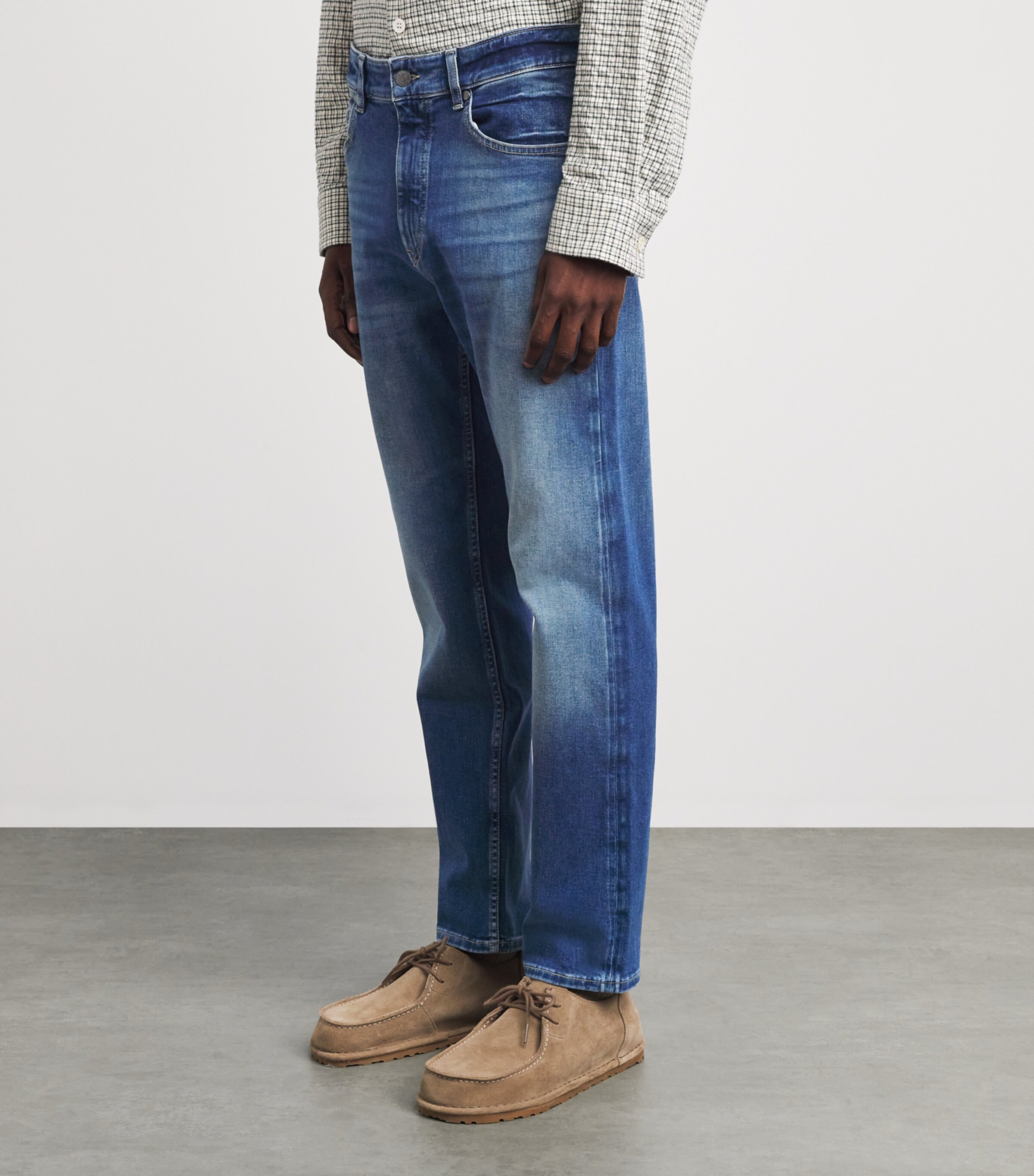 BOSS Mens Stretch-Denim Slim Jeans Medium Blue Image 4